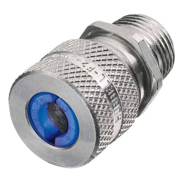Hubbell Wiring Device-Kellems Liquid Tight Connector, 1/2 in., Blue - SHC1025