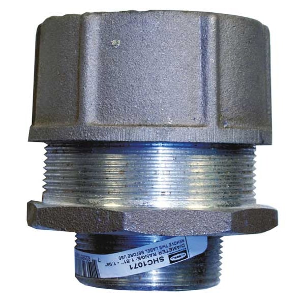 Hubbell Wiring Device-Kellems Cord Connector, 2 in., Straight, White - SHC1071
