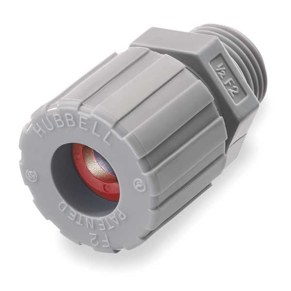 Hubbell Wiring Device-Kellems Liquid Tight Connector, 3/8 in., Red - SHC1009CR