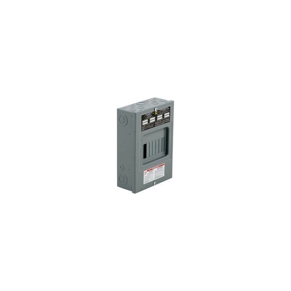 Square D Load Center, QO, 8 Spaces, 100A, 120/240V AC, Fixed Main Lug, 1 Phase - QO816L100SCP