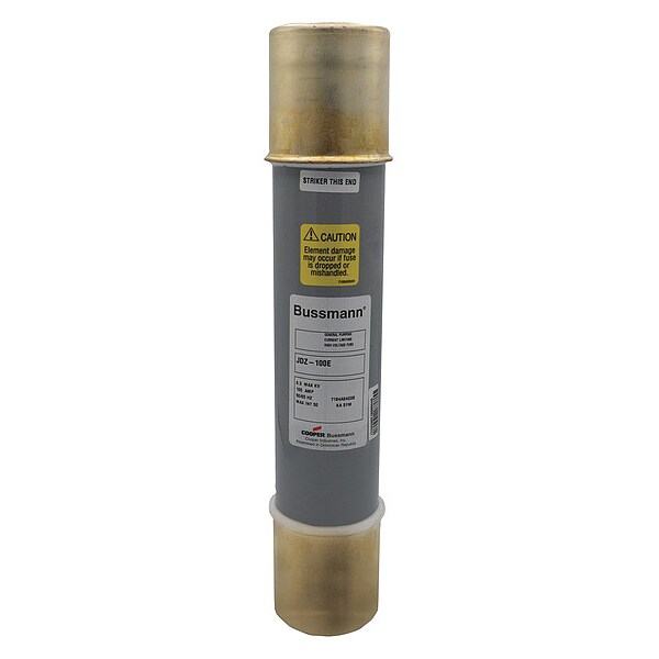 Eaton Bussmann Medium-Voltage Fuse, JDZ Series, 100A, Time-Delay, 8300V AC, Cylindrical - JDZ-100E