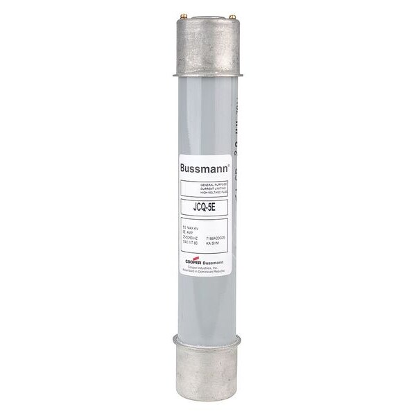 Eaton Bussmann Medium-Voltage Fuse, JCQ Series, 5A, Time-Delay, 5500V AC, Cylindrical - JCQ-5E