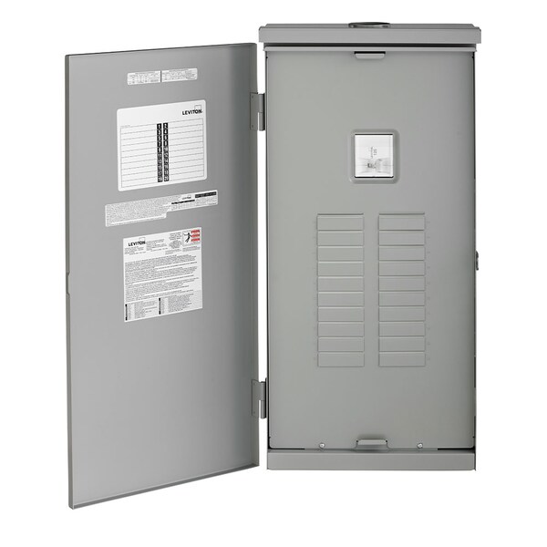 Leviton Circuit Breaker Enclosure, LP, 20 Spaces, 126A, 120/240V AC, Main Circuit Breaker - LP212-3B