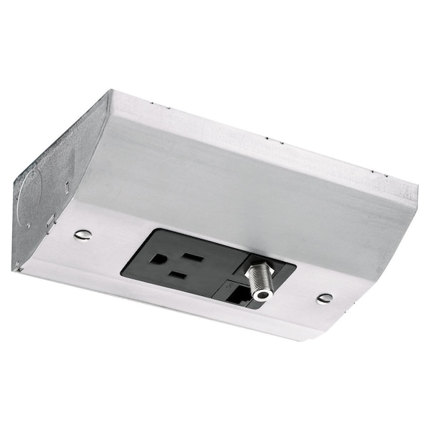Hubbell Wiring Device-Kellems Cover, Undercabinet Box Type, 1 Gang, Stainless Steel - RU200SS