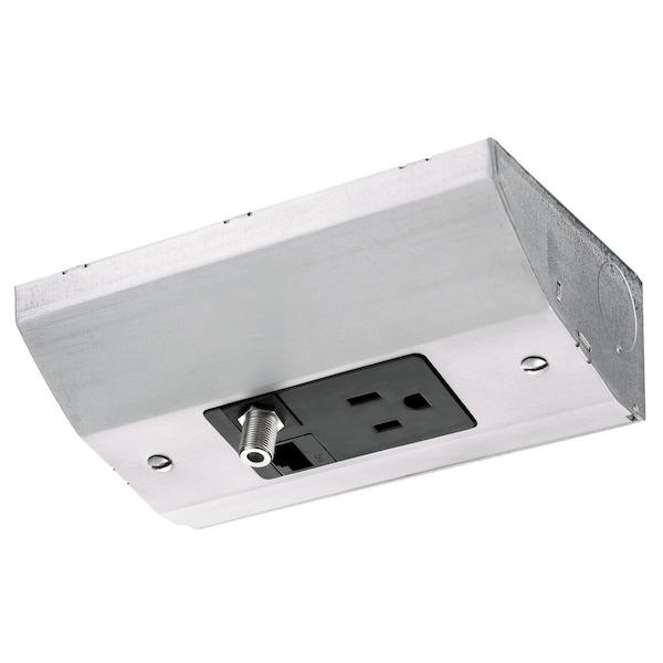 Hubbell Wiring Device-Kellems Cover, Undercabinet Box Type, 1 Gang, Stainless Steel - RU200SS