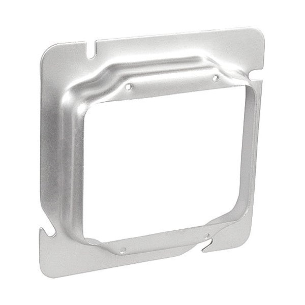 Southwire Electrical Box Cover, 2 Gangs, Square, Galvanized Steel, Ring and Raised Cover - 62-3/4