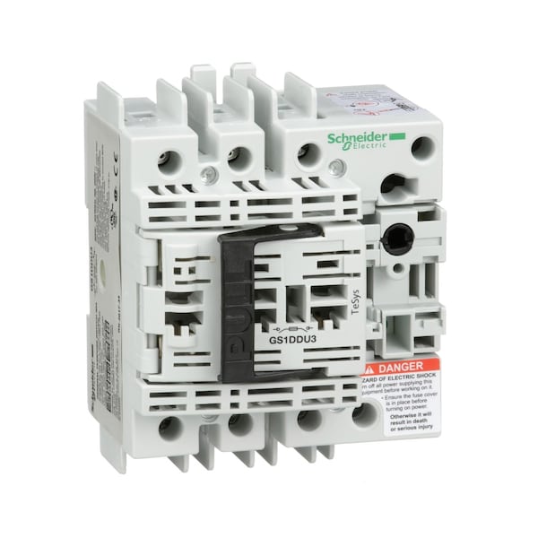 Schneider Electric TeSys GS, interruptor de desconexión, fusible, 3 P, 600 V, UL 30 A, fusible Tipo CC - GS1DDU3