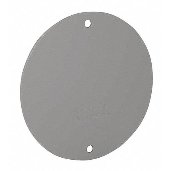 Bell Outdoor Electrical Box Cover, Round Box Type, Round, Steel, Blank and Flat Cover - 5374-0