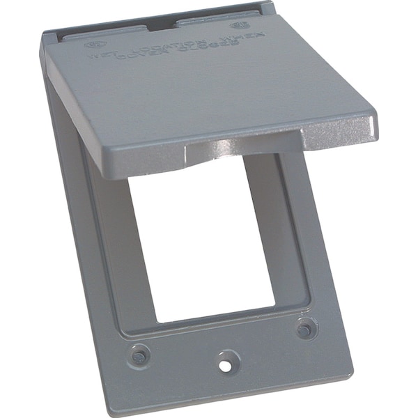 Sigma Electric Electrical Box Cover, 1 Gang, Rectangular, Metal Die-Cast, GFCI Cover - 14248