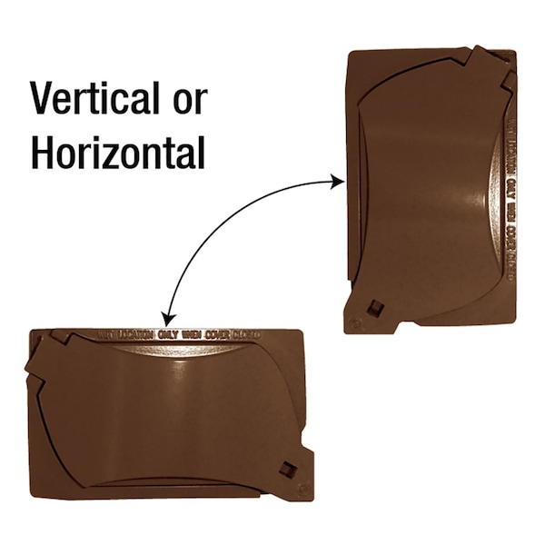 Sigma Electric Electrical Box Cover, 1 Gang, Rectangular, Metal Die-Cast, Duplex, GFCI, Round, Universal Cover - 14147BR