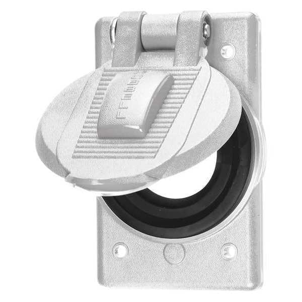 Hubbell Wiring Device-Kellems Weatherproof Cover, 1 Gang, Thermoplastic - HBL74CM25WOAW