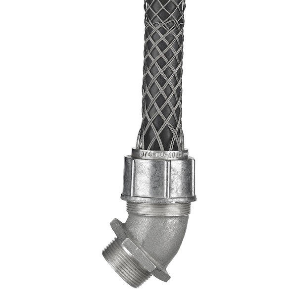 Hubbell Wiring Device-Kellems Deluxe Cord Grips, 45 Degree Male 1.1- 1.2", 1.25" with Mesh - 074011060