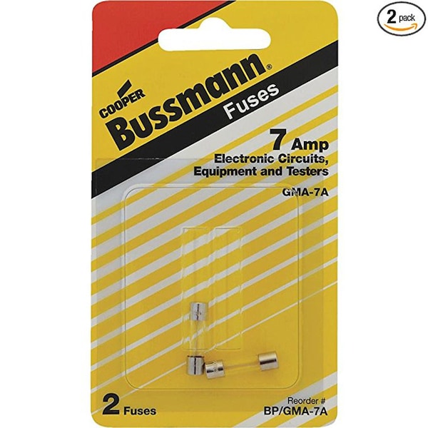 Eaton Bussmann UL Class Fuse, GMA Series, Fast-Acting, 7A, 125V AC, Non-Indicating - BPGMA-7A