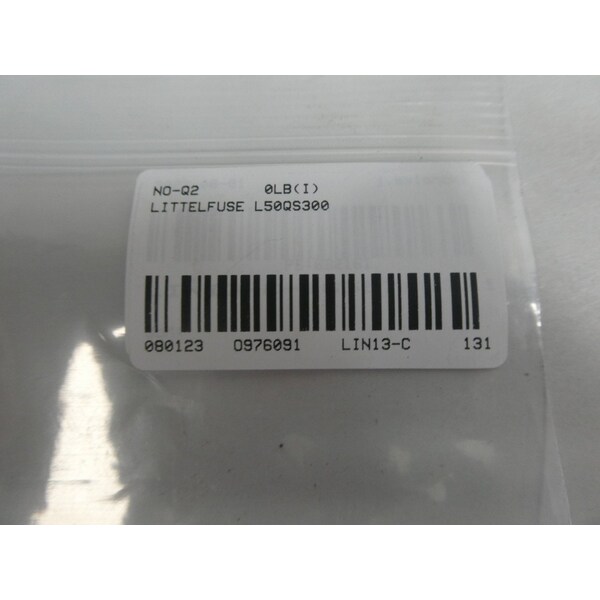Littelfuse UL Class Fuse, aR Class, L50Q Series, Very Fast-Acting, 300A, 500V AC, Non-Indicating - L50QS300