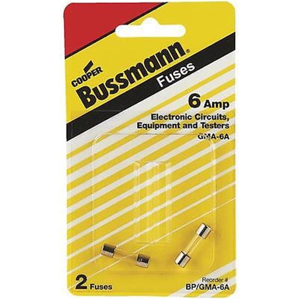 Eaton Bussmann UL Class Fuse, Fast-Acting, 6A, 125V AC - 3206794
