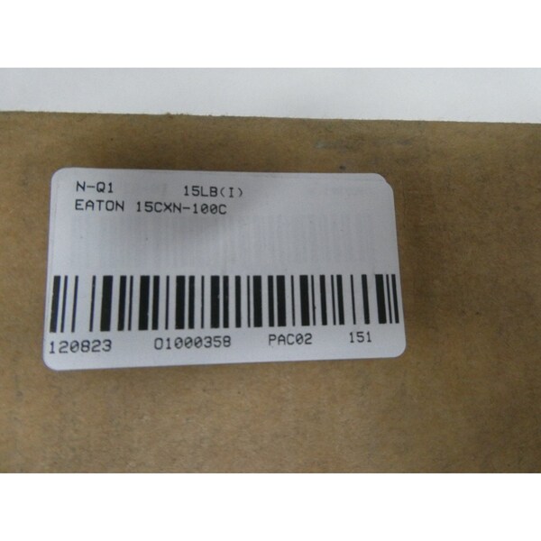 Eaton UL Class Fuse, C Class, Very Fast-Acting, 100A, 14400kV AC - 15CXN-100C