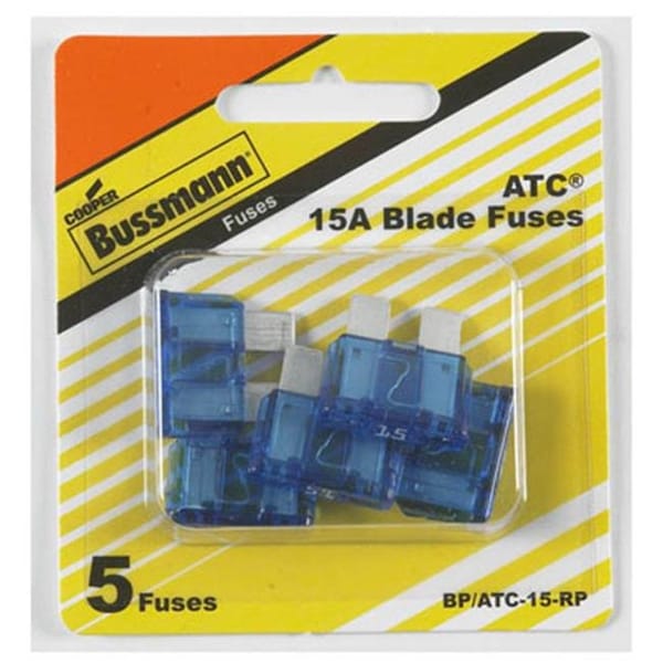 Eaton Bussmann Automotive Fuse, ATC Series, 15A, 32V DC, Non-Indicating - 157653
