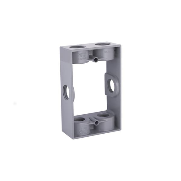 Hubbell Electrical Box Hardware, 1 Gang, Aluminum, Outlet Box Type - 5400-0