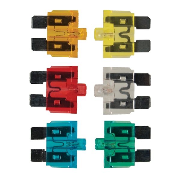 The Best Connection 6 Piece 5 Thru 30 Amp Atc/Ato Smart Glow Fuse Kit - 10-1008