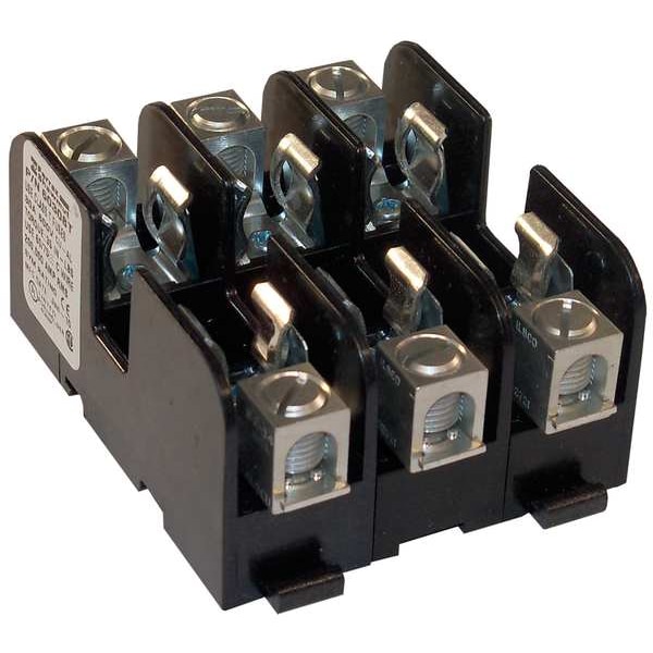 Mersen Open Fuse Block, T UL Class, 3 Poles, 0 to 30A Amp Range, 600V AC/DC Volt Rating - 60308T