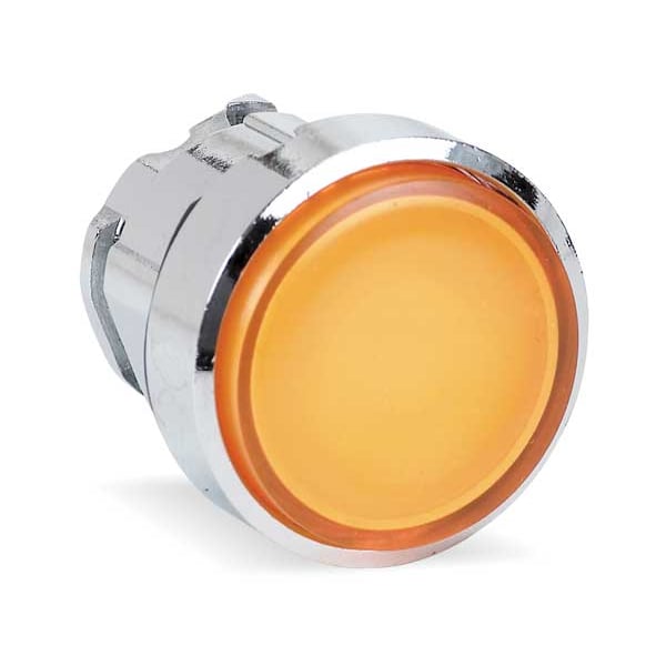 Schneider Electric Operador de Botón de Encendido Iluminado, 22 mm, Amarillo - ZB4BH53