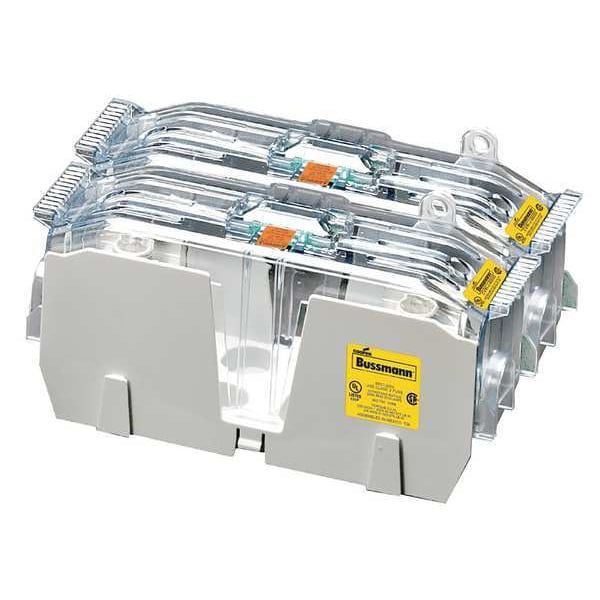 Eaton Bussmann Open Fuse Block, J UL Class, 2 Poles, 110 to 200A Amp Range, 600V AC/DC Volt Rating - JM60200-2CR