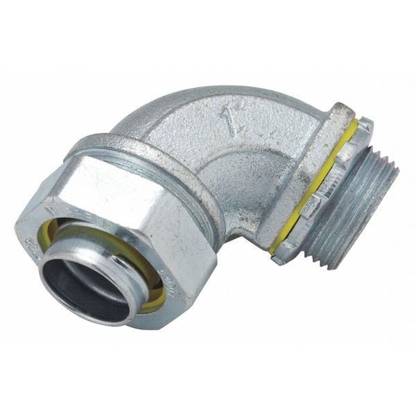 Raco Liquidtight Connectr, 90 deg., 2-1/2", Stl - 3430