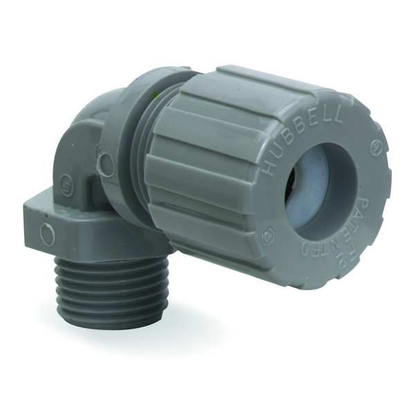 Hubbell Wiring Device-Kellems Liquid Tight Connector, 3/4in., 90 deg, Ylw - NHC1037CR