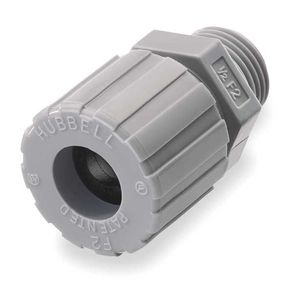 Hubbell Wiring Device-Kellems Liquid Tight Connector, 3/8 in., Black - SHC1010CR