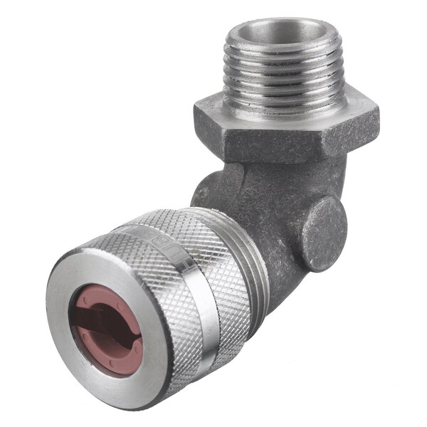 Hubbell Wiring Device-Kellems Liquid Tight Connector, 1 in., 90 deg, Pink - NHC1044
