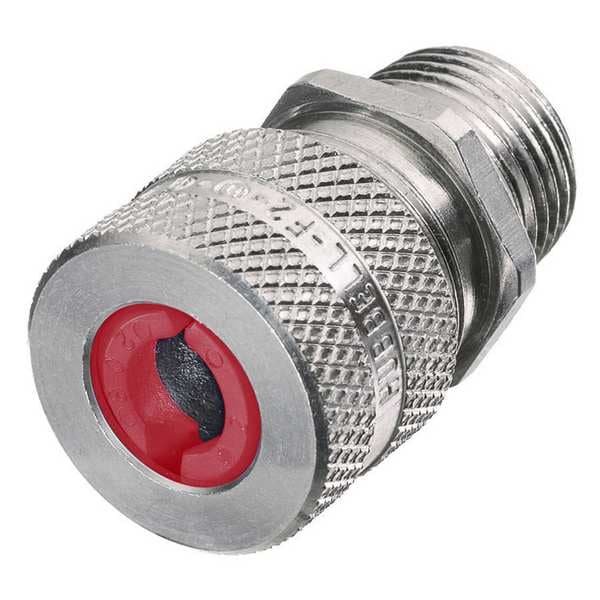Hubbell Wiring Device-Kellems Liquid Tight Connector, 3/8 in., Red - SHC1009