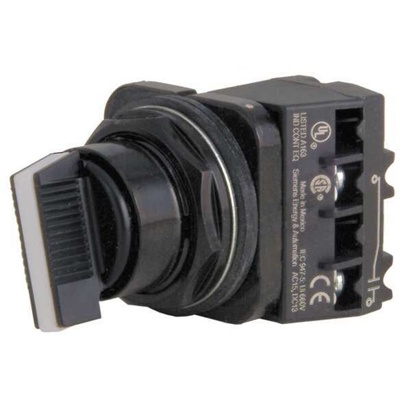 Interruptor Selector Siemens No Iluminado, 30mm, 3 Posiciones, Palanca - 52SW2CABA1
