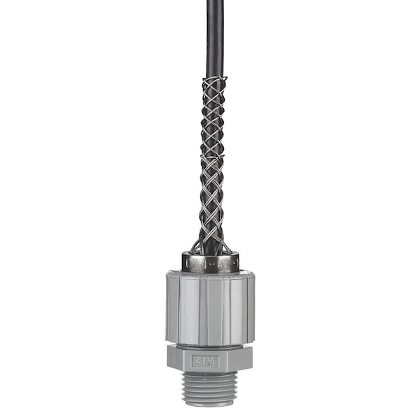 Hubbell Wiring Device-Kellems Strain Relief Cord Grip, Male, Straight - 74011337