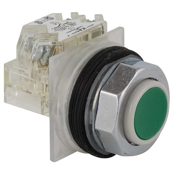 Botón de presión no iluminado Schneider Electric, 30 mm, 1NA, Verde - 9001KR3GH5