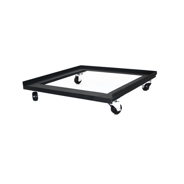 Quest Mfg Caster Tray For Wall Mount Enclosures, 5-16U, 20", Black - WMCT-16-02