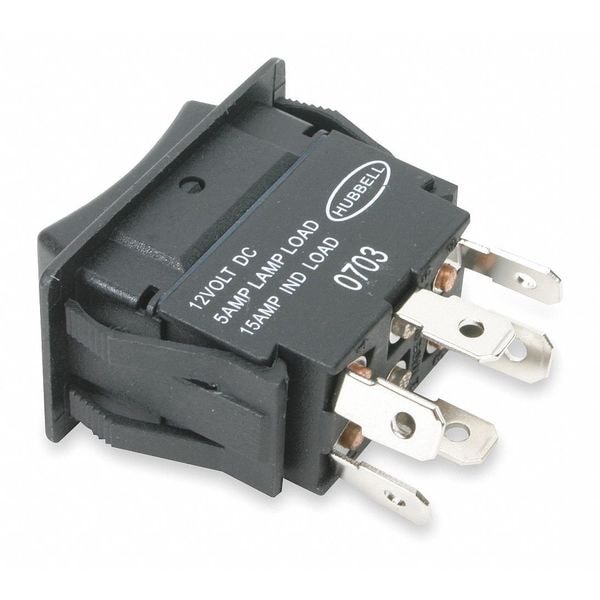 Interruptor basculante marino Hubbell Wiring Device-Kellems, DPDT, 6 conexiones - MR223MMSP