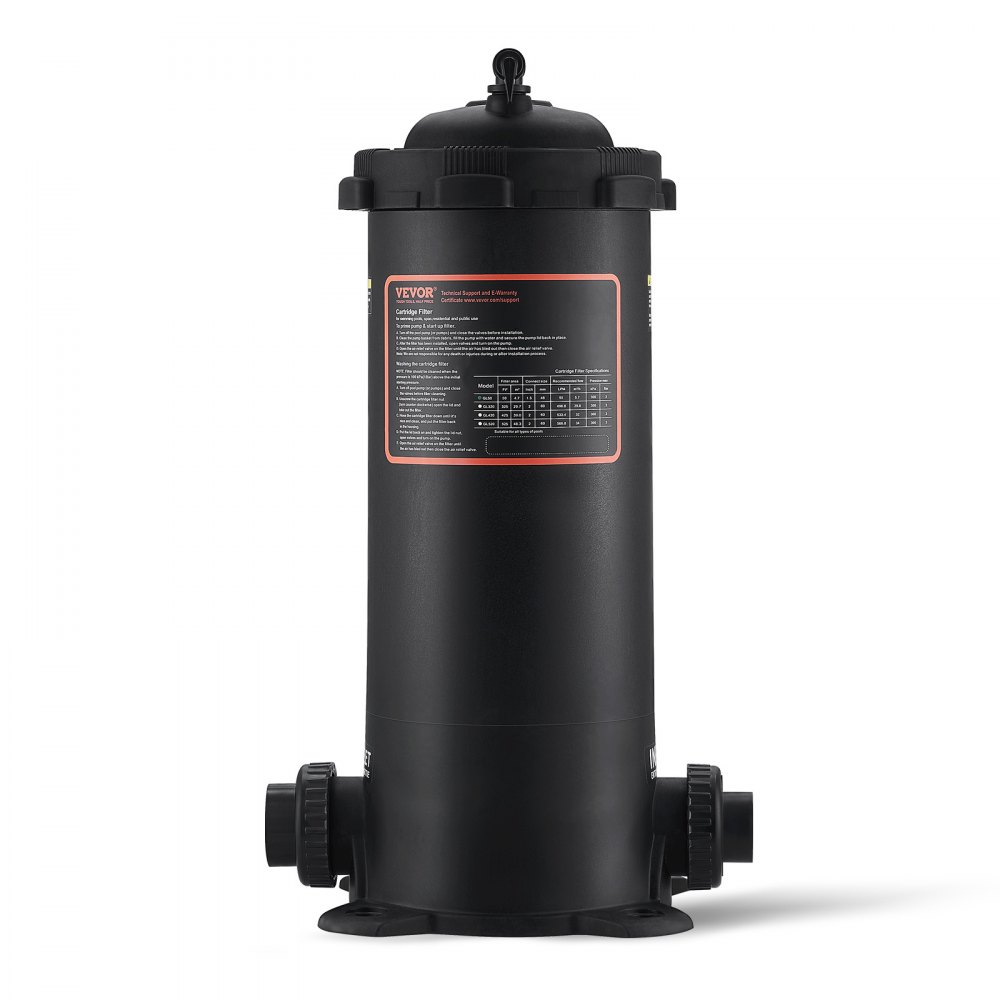 VEVOR Cartridge Pool Filter, 50Sq. Ft Filter Area Inground Pool Filter, Above Ground Swimming Pool Filtration Filter System with Upgrade Filter &Leak-proof Casing, for Hot Tubs, Spa, Inflatable Pool - YCTSGLQDXYCB9RJR3V0