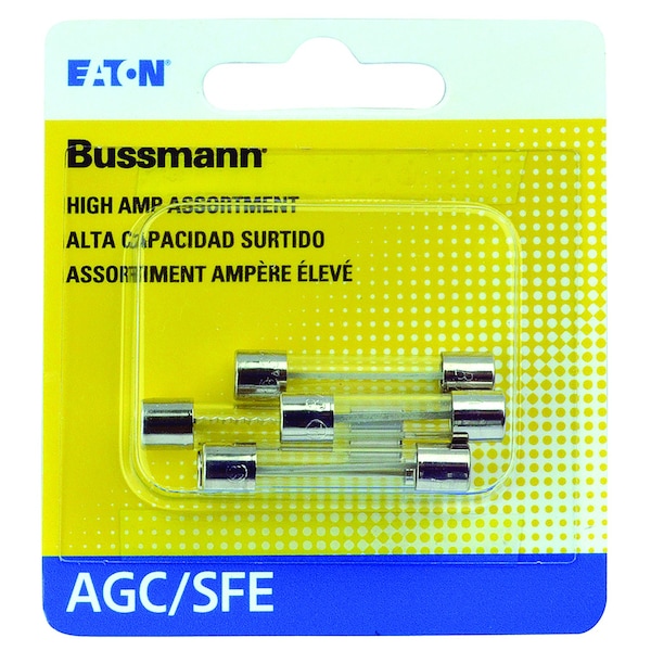 Eaton Bussmann Glass Fuse, AGC Series, 30A, 5 PK - BP/AGC-SFE-A5RP