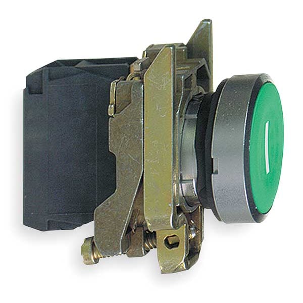 Botón pulsador sin iluminación Schneider Electric, 22 mm, 1 contacto normalmente abierto, verde - XB4BA3311