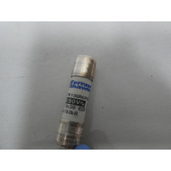 Ferraz Shawmut Cartridge Fuse, FR10 Series, 25A, 690V AC, Cylindrical, 10 PK - FR10GR69V25