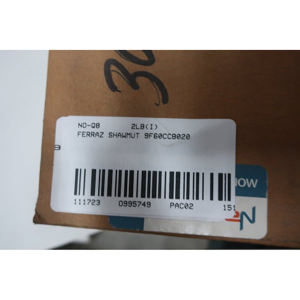 Ferraz Shawmut Medium-Voltage Fuse, 9F60 Series, 20A, Fast-Acting, 2750V AC, Cylindrical - 9F60CCB020