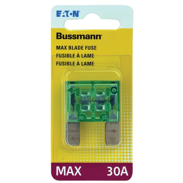 Eaton Bussmann Automotive Fuse, MAX Series, 30A, 32V DC, Non-Indicating - BP/MAX-30-RP