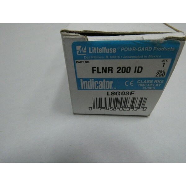 Littelfuse RK5 200A AMP 250V-AC BLADE FUSE - FLNR 200 ID