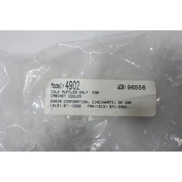 Exair CABINET COOLER COLD MUFFLER ENCLOSURE PARTS AND ACCESSORY - 4902