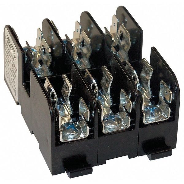 Mersen Open Fuse Block, G UL Class, 3 Poles, 0 to 15A Amp Range, 600V AC/DC Volt Rating - 40113G