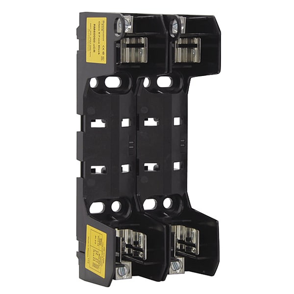 Eaton Bussmann Open Fuse Block, R UL Class, 2 Poles, 35 to 60A Amp Range, 600V AC/DC Volt Rating - RM60060-2CR