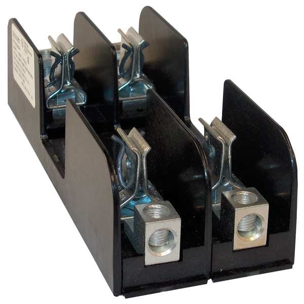 Mersen Open Fuse Block, R UL Class, 2 Poles, 61 to 100A Amp Range, 250V AC/DC Volt Rating - 21037R