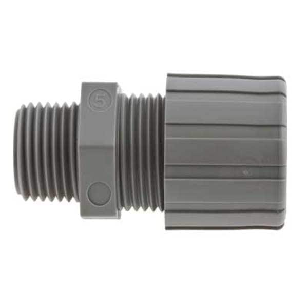 Hubbell Wiring Device-Kellems Cable Connector, 1/2 in., Straight, Black - SHC2024CR