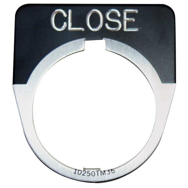 Placa de leyenda Eaton Cutler-Hammer, media luna, cerrada, negra - 10250TM11