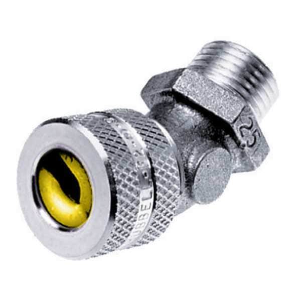 Hubbell Wiring Device-Kellems Cord Connector, 3/4 in., 45, Yellow - VHC1037